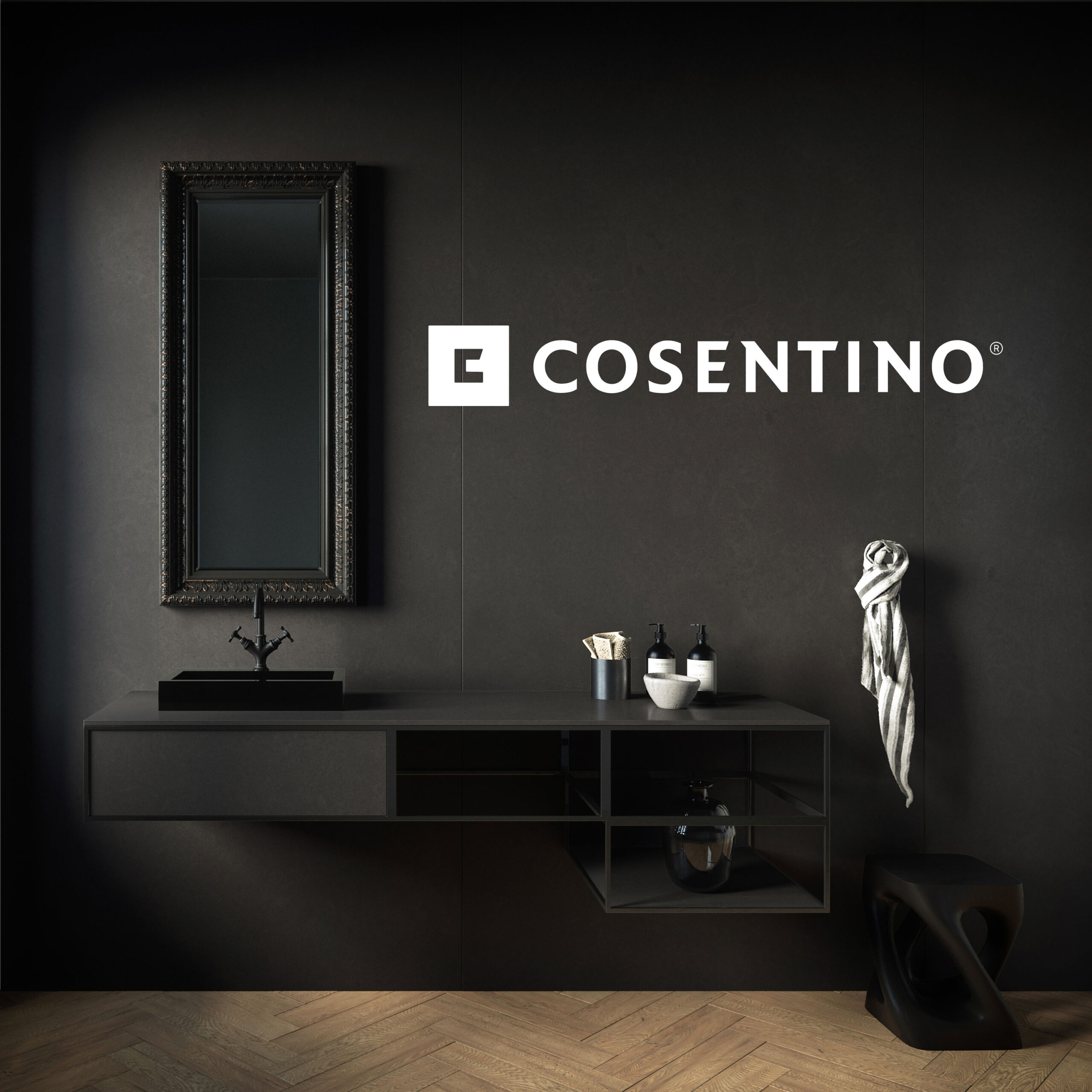 Ambiente Washbasin Equilibrium - Dekton Blanc Concrete